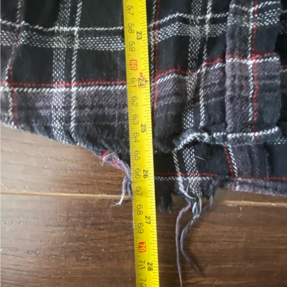 American Eagle Black White Plaid Oversized Button Up Shirt XS - Picture 10 of 12